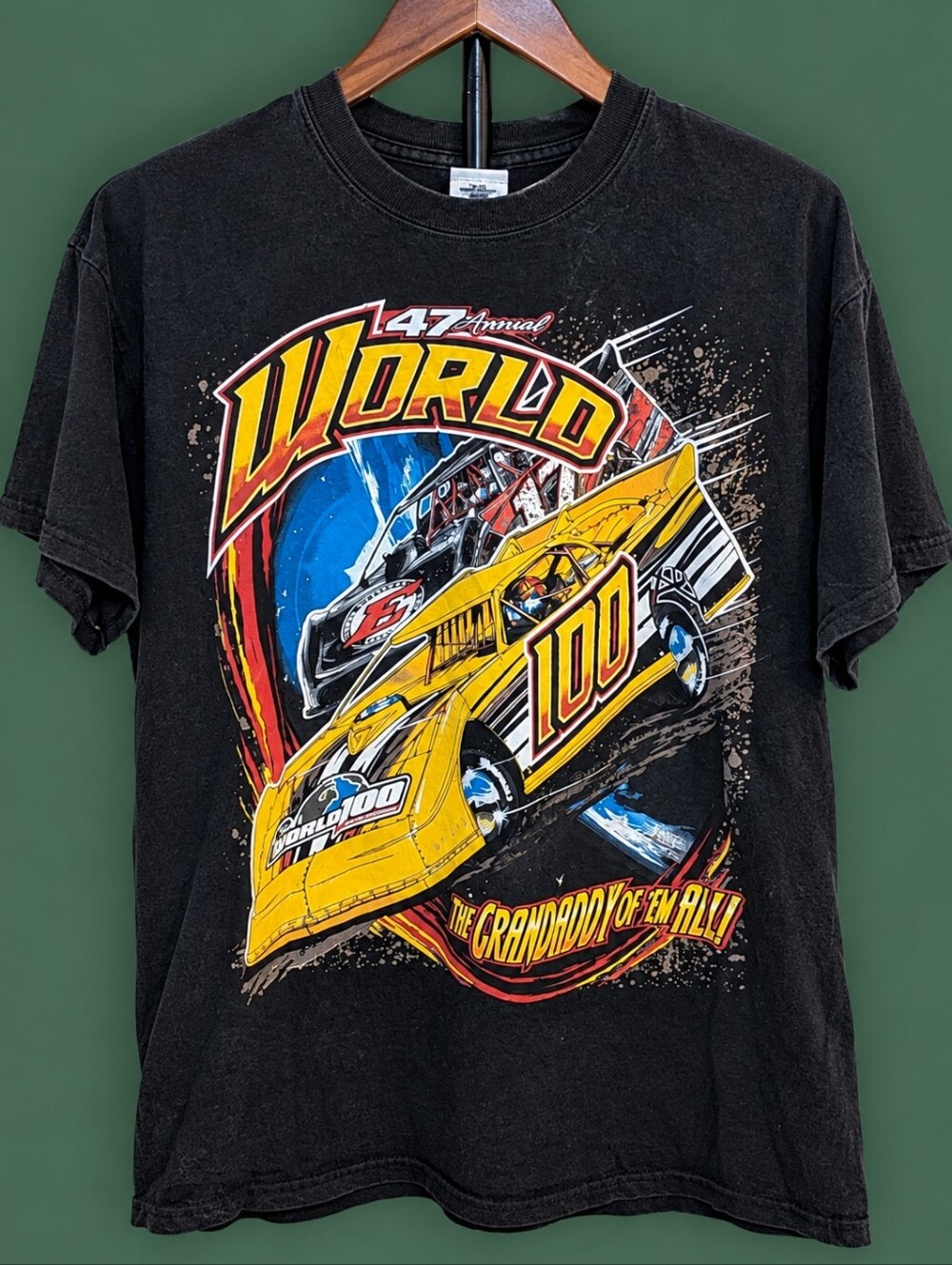 Eldora Speedway World 100 T Shirt Dirt Late Model Racing Graphic Tee Black